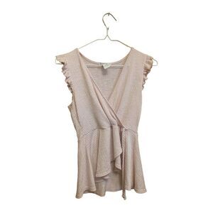 Acemi coquette striped tie blouse S